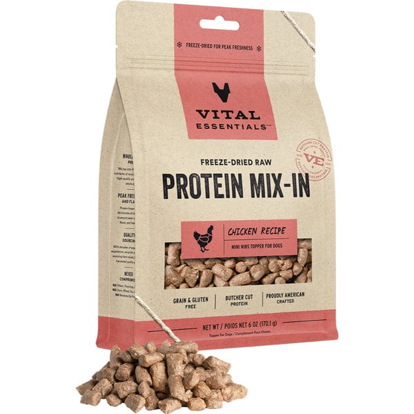 Vital Essentials Freeze-Dried Chicken Protein Mix-In Dog Food Topper