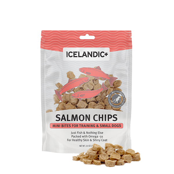 Icelandic Handmade Salmon Mini Fish Chips - Low - Calorie Dog Treats