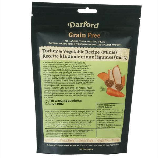Darford Premium Grain-Free Oven-Baked Miniature Turkey-Shaped Dog Treats
