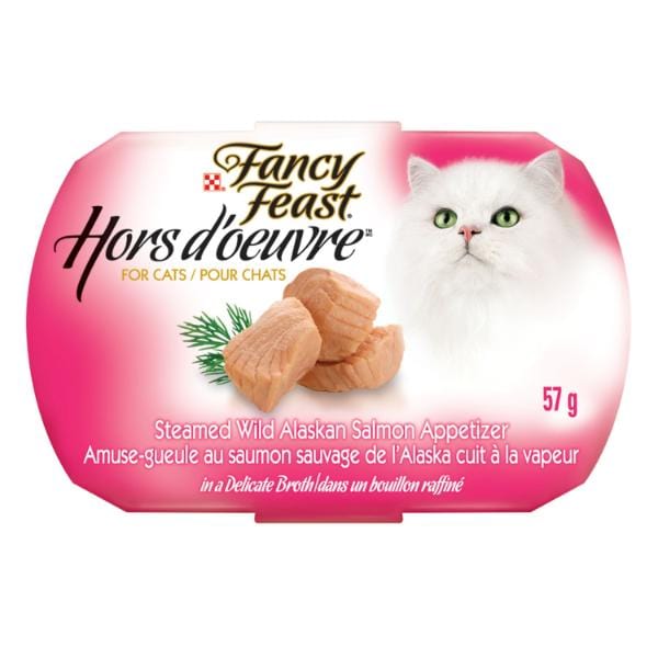 Fancy Feast Steamed Wild Alaskan Salmon Cat Appetizer, No Artificial Add - ins