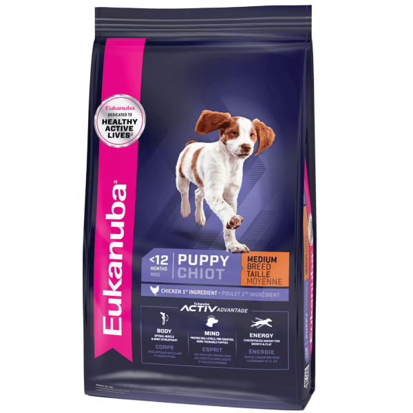 Eukanuba Dry Dog Food for Medium Breed Puppies, 30 Pound Bag