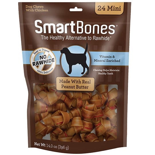 SmartBones Peanut Butter Flavored Dog Bone Chews with Real Ingredients