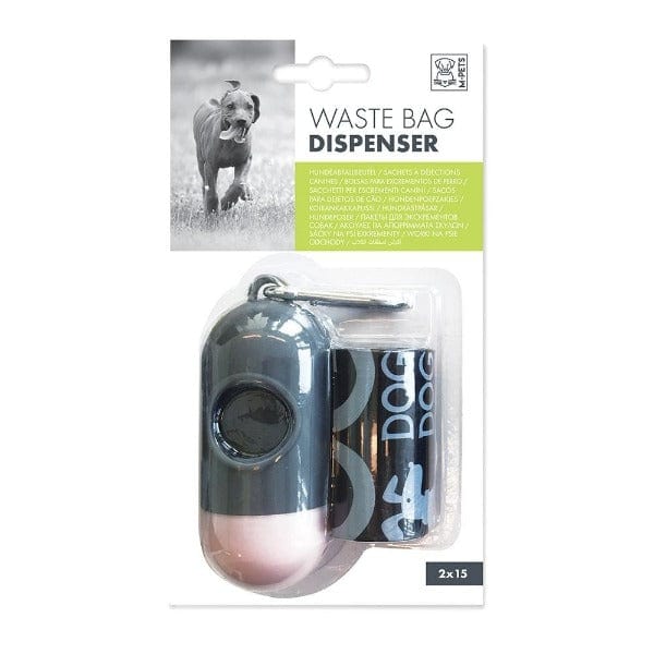 M-PETS Lightweight and Portable Dog Waste Bag Dispenser with 30 Bags