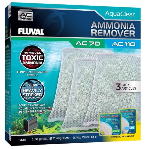 Fluval AC Series Ammonia Removal Power Filter Insert for Freshwater Aquariums