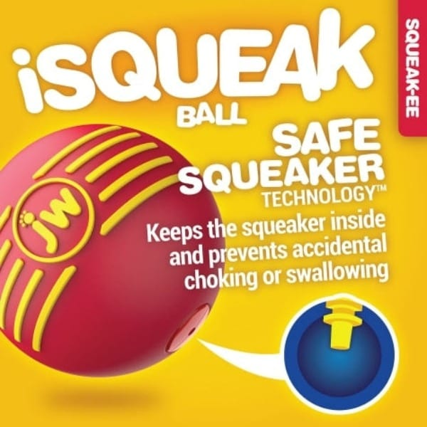 JW Pet Interactive Squeaky Rubber Ball - The Ideal Toy for Dogs