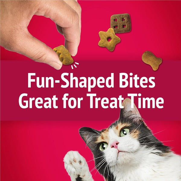 Friskies Party Mix Cat Treats - Mixed Grill Crunch with Real Chicken, Beef, and Salmon Flavors