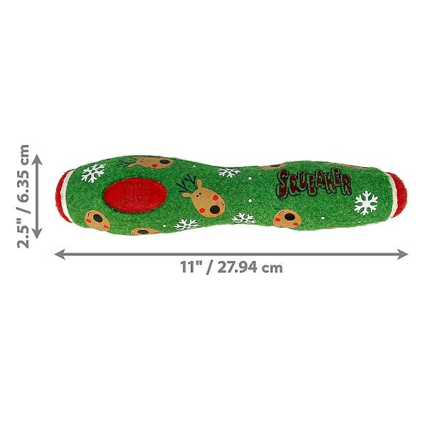 KONG Brand Holiday-themed AirDog Squeaky Stick Fetch Dog Toy for Active Canines