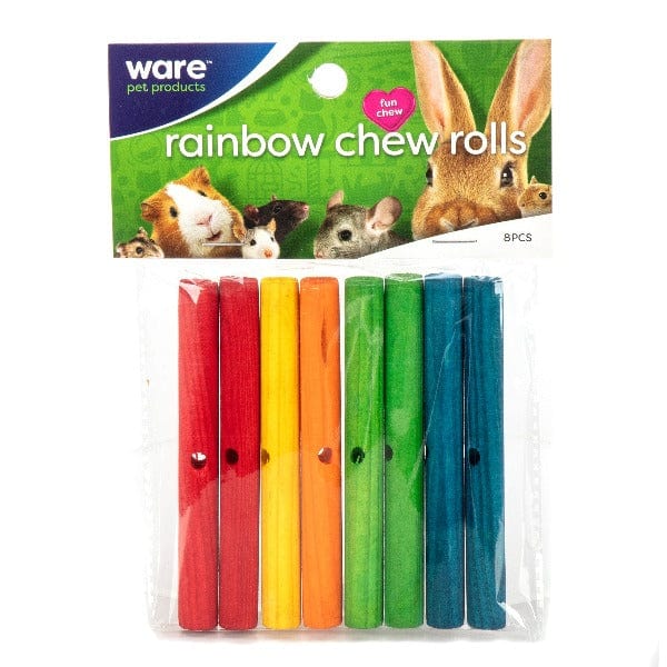 Ware Assorted Colorful Rainbow Chew Rolls for Small Critters
