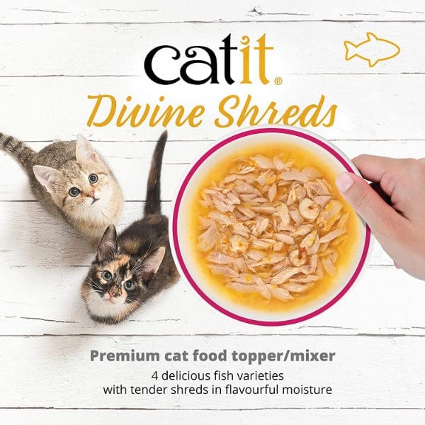 Catit Multipack Tuna Divine Shreds - Premium Cat Food Topper