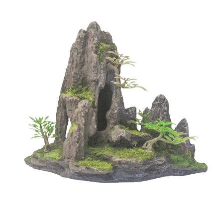 Fish Gear Safe and Fade-Resistant Rock Hill Aquarium and Terrarium Ornament