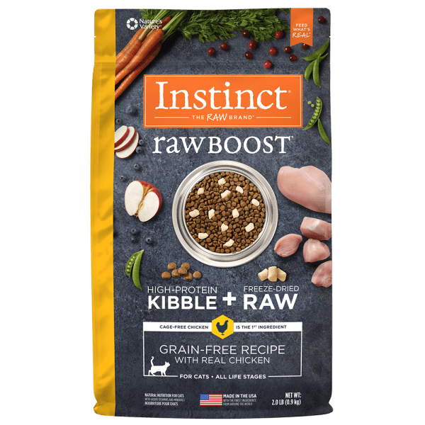 Instinct Raw Boost Dry Cat Food with Cage - free Real Chicken for Optimal Nutrition