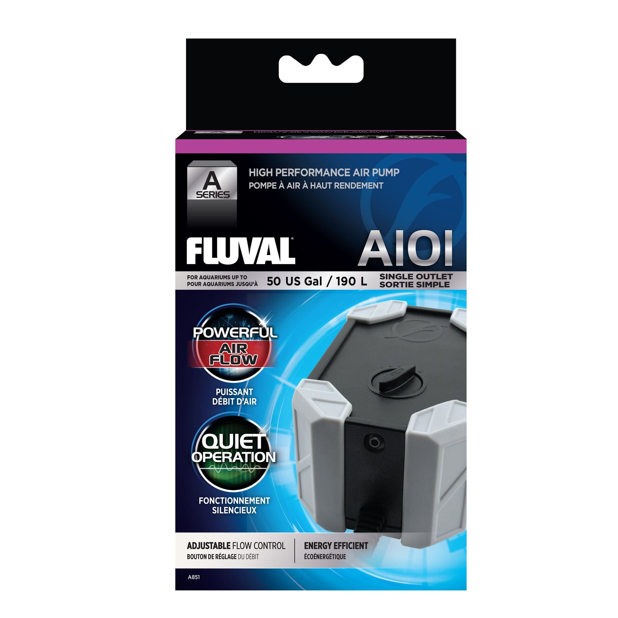Fluval High - Performance A Series Aquarium Air Pump for Optimal Oxygenation