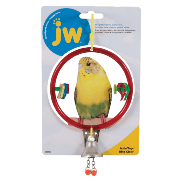 JW Activitoys Transparent Ring Bird Toy - Ideal for Cockatiels, Parakeets and Similar-Sized Birds