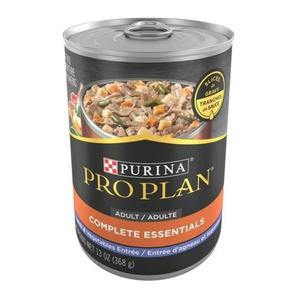 Purina Pro Plan Adult Canned Dog Food with Lamb Slices in Gravy & Veggies
