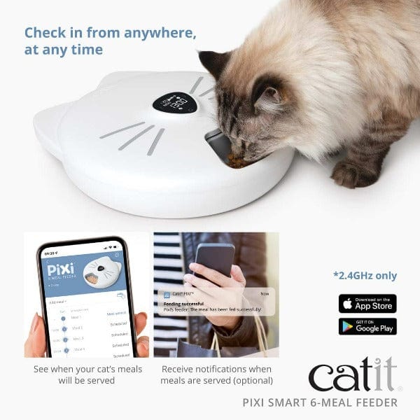 Catit PIXI Smart Automatic 6 - meal Pet Feeder for Cats
