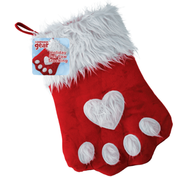Cozy Plush Holiday Paw Stocking for Your Beloved Pet