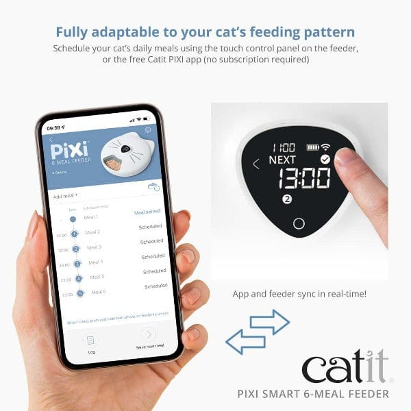 Catit PIXI Smart Automatic 6 - meal Pet Feeder for Cats