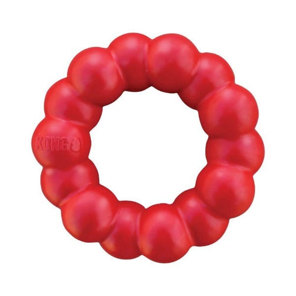 KONG Durable Red Rubber Ring Dog Chew Toy