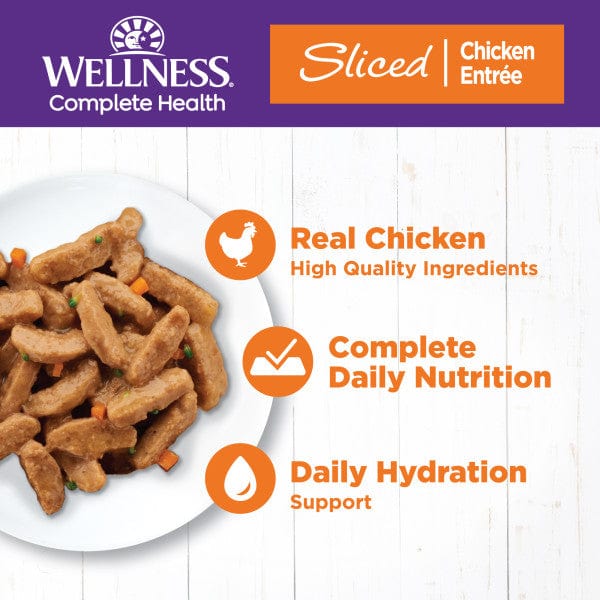 Wellness Complete Health Premium Sliced Chicken Entree in Gravy Canned Cat Food - 3 Ounce Can