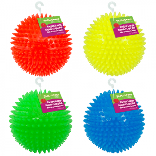 Gnawsome Super-Sized Squeaky & Flashing Light Ball for Medium to Large Dogs