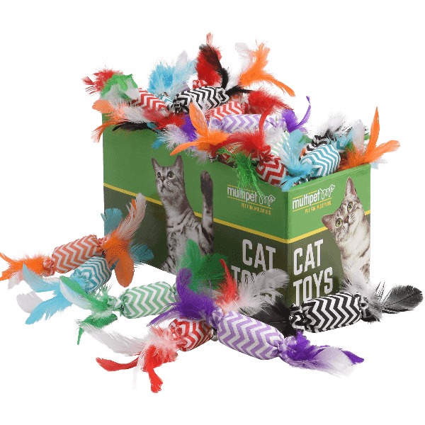Multipet Colorful Candy Crackle Catnip Feline Play Toy