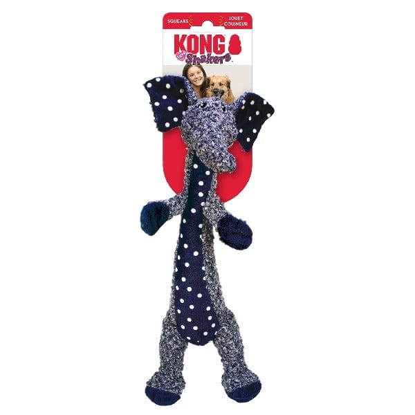KONG Shakers Luvs Elephant-Styled Interactive Dog Toy for Tug, Toss and Fetch