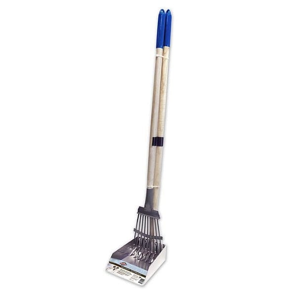 Durable Spotty Metal Dog Poop Scooping Tray and Rake Set