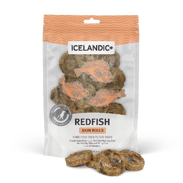 Premium Icelandic Redfish Skin Rolls - All - Natural Dog Treats (Special Order Item)