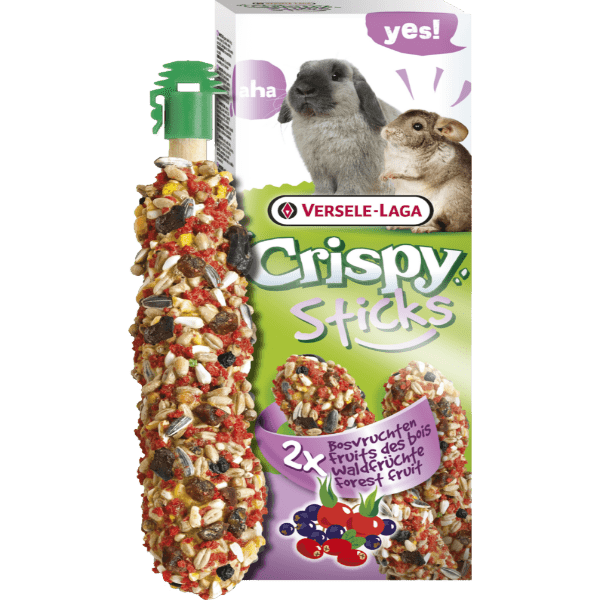 Versele-Laga Forest Fruit Flavored Oven-Baked Crispy Snack Sticks for Pet Rabbits and Chinchillas