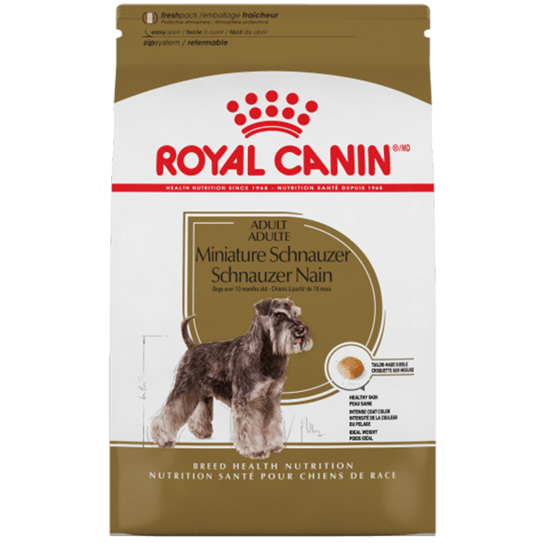 Royal Canin Premium Adult Dry Dog Food Specially Formulated for Miniature Schnauzers, 10-Pound Bag