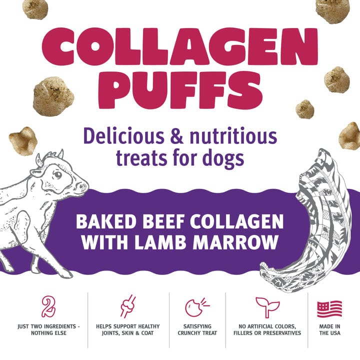 Healthy Icelandic Beef Collagen Puffs with Marrow Treats for Small Dogs