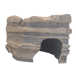 Repti Gear Natural-Looking Reptile Rock Ornament with Double-Entrance Cave and Space-Saving Dish