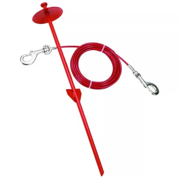 Titan Dog Outdoor Containment Dome Stake and Cable Tie - Out Combination Set