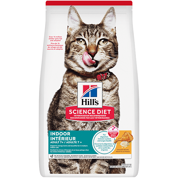 Hill's Science Diet Dry Cat Food - Indoor Adult 7+ Chicken Recipe
