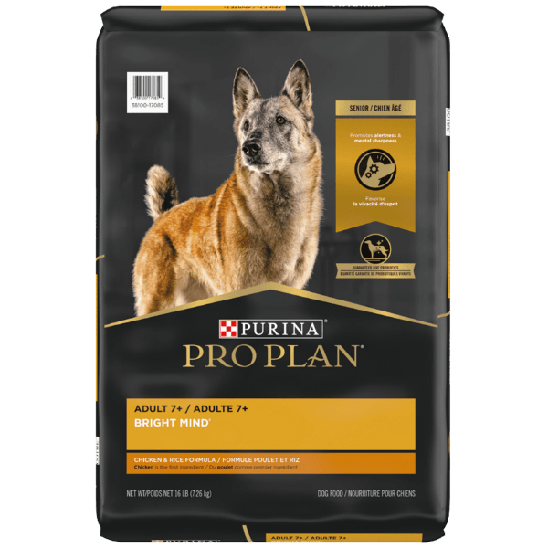Purina Pro Plan 16lb Adult 7+ Bright Mind Chicken & Rice Dry Dog Food