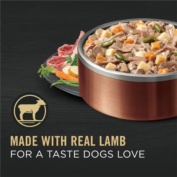 Purina Pro Plan Adult Canned Dog Food with Lamb Slices in Gravy & Veggies