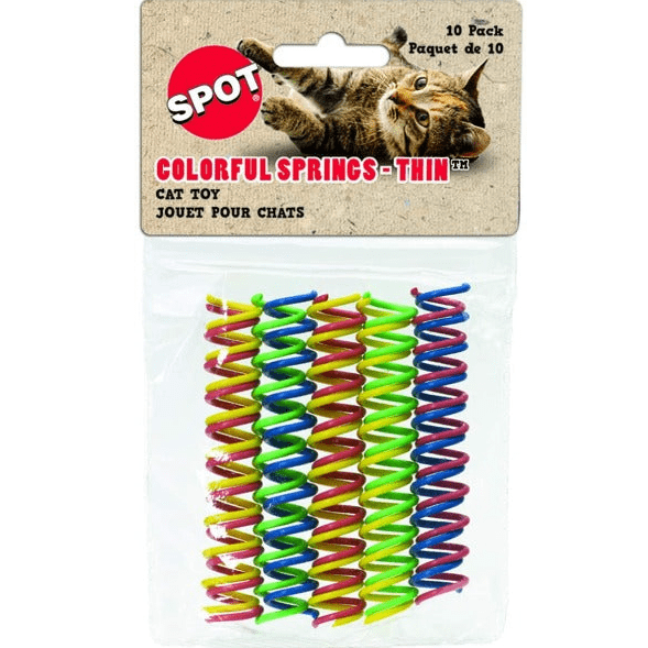 Colorful Spotty Springs Cat Toy - Thin and Bouncy for Endless Feline Fun