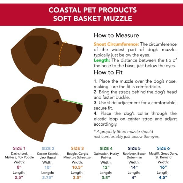Coastal Pet Soft Silicone Basket-Style Dog Muzzle for Safe and Comfortable Wear