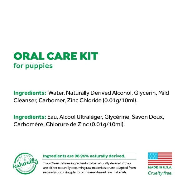 Tropiclean Oral Care Kit for Puppies - Fresh Breath Dental Hygiene Set