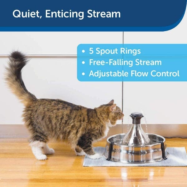 PetSafe Drinkwell 360 Stainless Steel Multi - Pet Drinking Fountain for Cats and Dogs