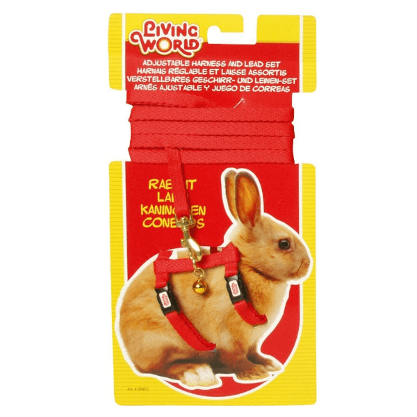 Adjustable and Comfortable Living World Harness and Lead Set Specially Designed for Rabbits
