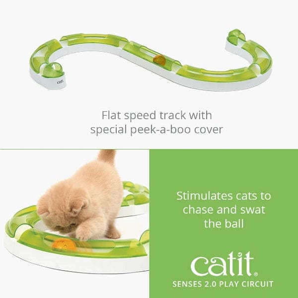 Catit Senses 2.0 Enhanced Play Circuit - Ideal Hunting Toy for Cats