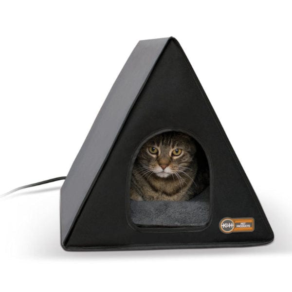 K&H A-Frame Style Thermostatically Controlled Heated Cat House for Indoor and Outdoor Use