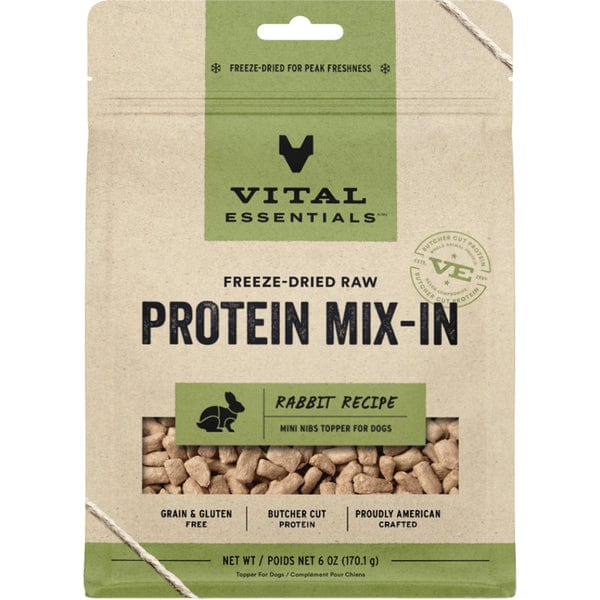 Vital Essentials High - Quality Freeze - Dried Raw Protein Mix - In Dog Food Topper with Rabbit Recipe