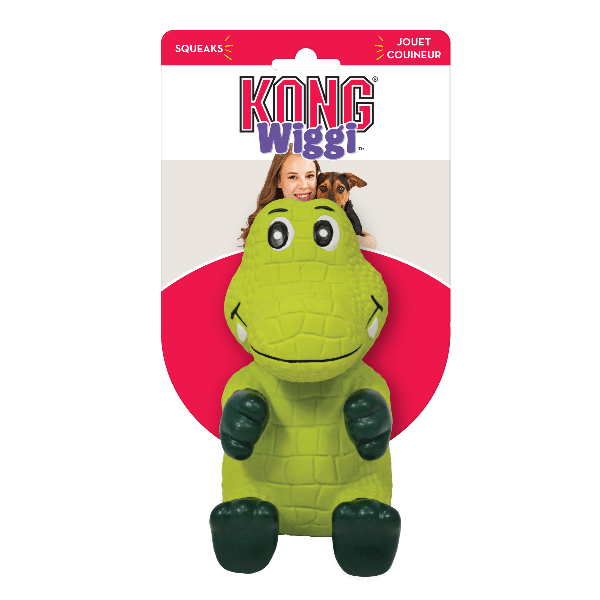 KONG Wiggi Alligator Interactive Dog Chew Toy for Long - lasting Play
