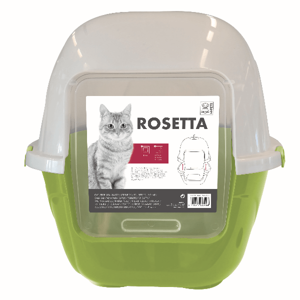 M-PETS High - Quality Rosetta Hooded Cat Litter Box in Green or Teal