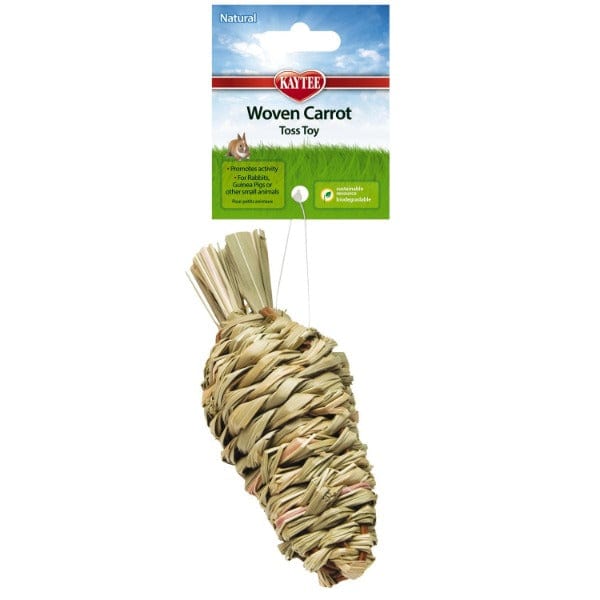 Kaytee All - Natural Sisal Material Woven Carrot - Shaped Pet Toss Toy