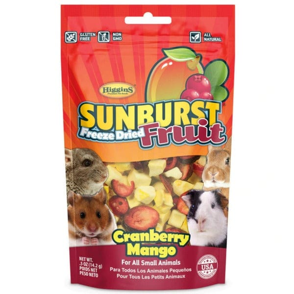 Sunburst Premium Freeze - Dried Cranberry & Mango Treats for Small Pets