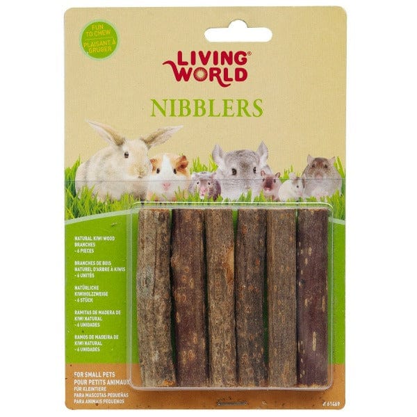 Living World Nibblers Kiwi Tree Branch Wood Chews for Small Animal Dental Care and Entertainment