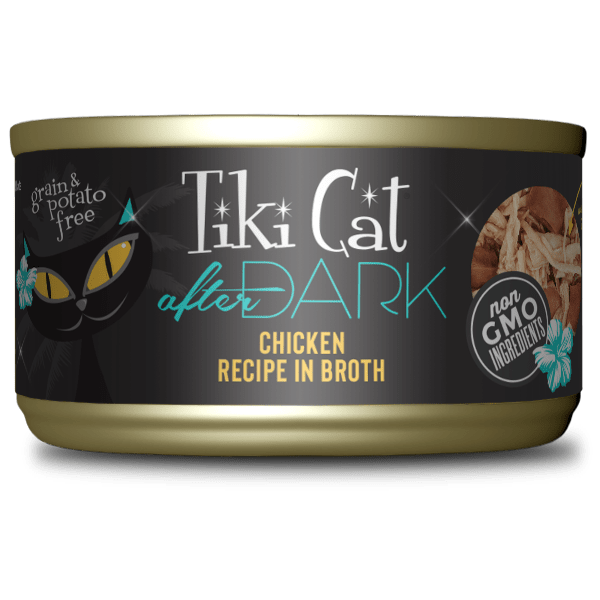 Tiki Cat After Dark Premium Canned Chicken Recipe Cat Food, Single 2.8-Ounce Can or Case of 12